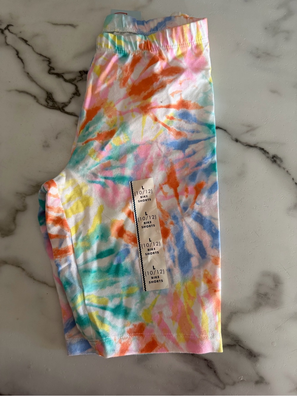 Cat & Jack Kids Tie-Dye Bike Shorts - Pink, Orange, Blue, Yellow, Green